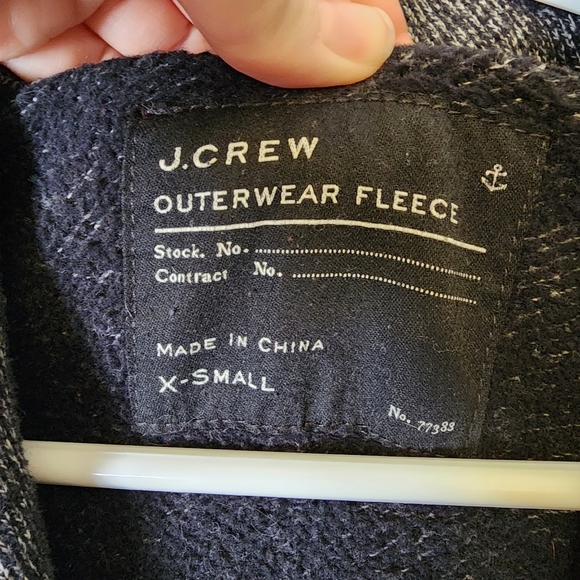 J.Crew Dark Grey Men's Outerwear Fleece Button Up Sweater Cardigan...XS - Picture 3 of 7